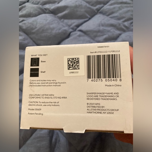 NWT Socket Shelf By Sharper Image 6 outlets 2 USB ports OFFICE DORM BATHROOM - Picture 9 of 9